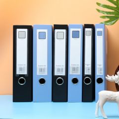 齐心A4粘扣式PP办公档案盒加厚插页文件盒财务收纳资料盒